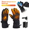 Electric Heating Gloves Rechargeable Windproof Hand Warmer Ski Thermal Gloves