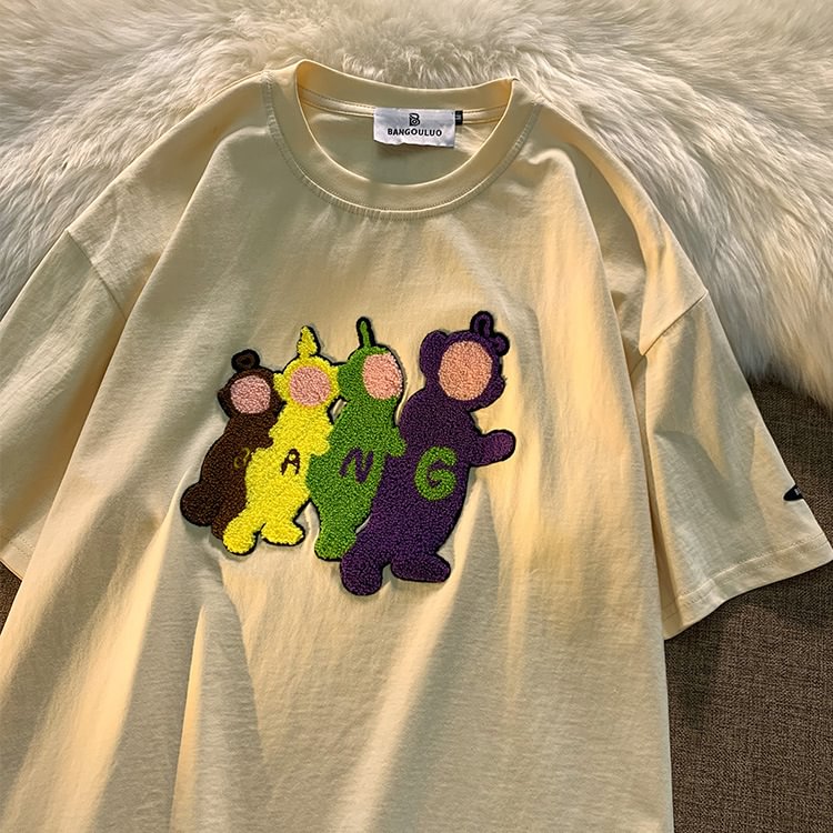 Pure Cotton Inspired By Teletubbies Graphic T-shirt  weebmemes