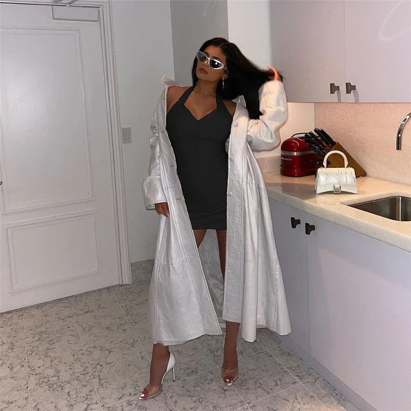 Autumn Hang Neck Halter Slim Mini Dress  V-neck Show Figure Street-style Dress Office Commute Elegant Fashion Dress