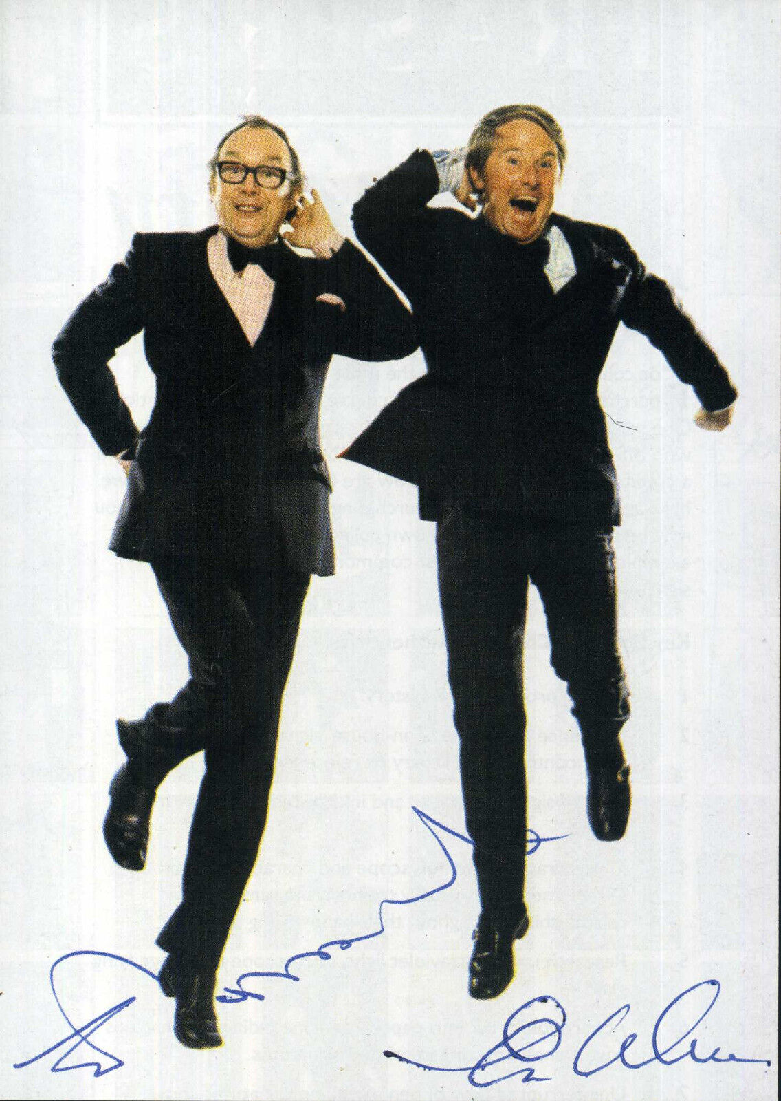 ERIC MORECAMBE & ERNIE WISE Signed Photo Poster paintinggraph - TV Comedians - reprint