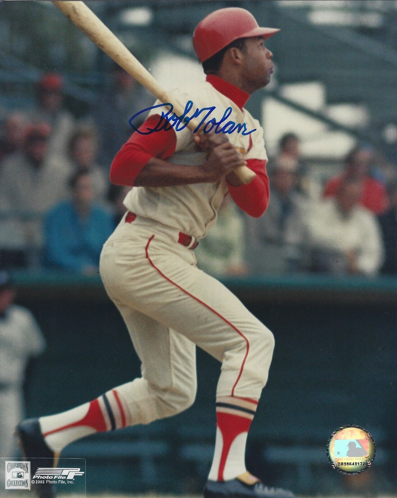 Autographed BOBBY TOLAN 8x10 St. Louis Cardinals Photo Poster painting w/COA