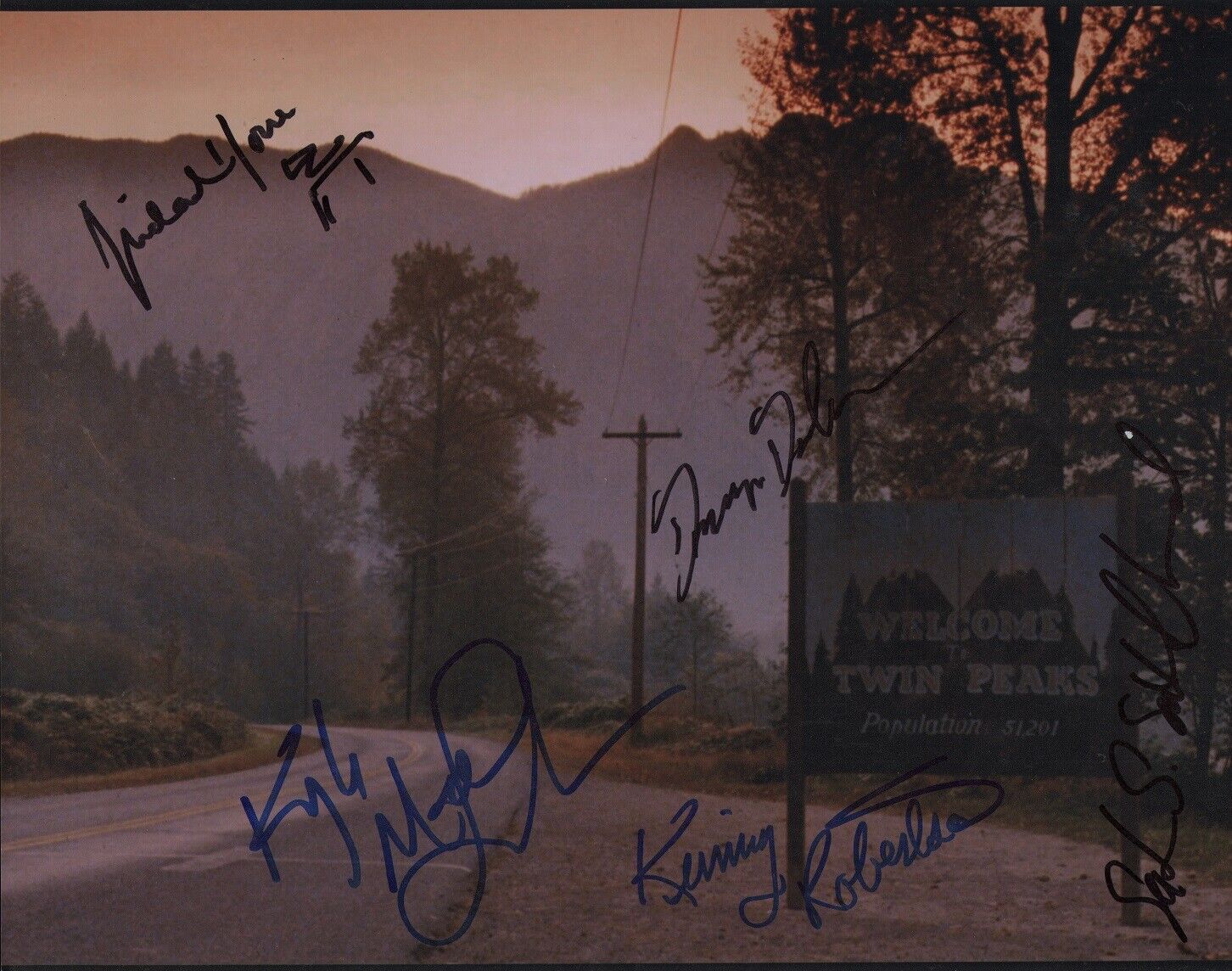 TWIN PEAKS Cast (x5) Authentic Hand-Signed KYLE MACLACHLAN