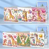 6Pcs girafe-bricolage carte de voeux