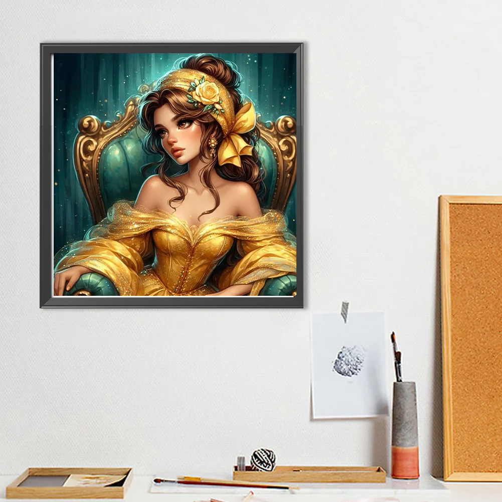 Diamond Painting - Full Round Drill - Belle(Canvas|40*40cm)