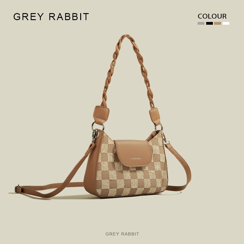 Geantă de damă la modă în carouri nouă geantă de umăr casual geantă messenger versatilă