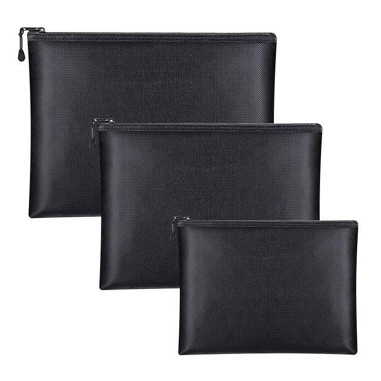 Fireproof Document Bag Fireproof Envelopes For Cash 3 Sizes Passport Protection