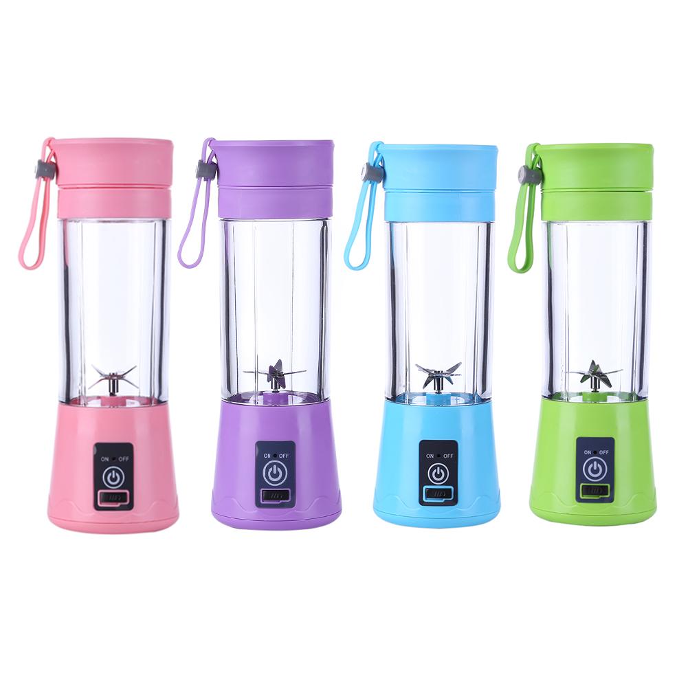 

6 Blades Mini USB Portable Electric Fruit Juicer Smoothie Maker Blender, Purple, 501 Original