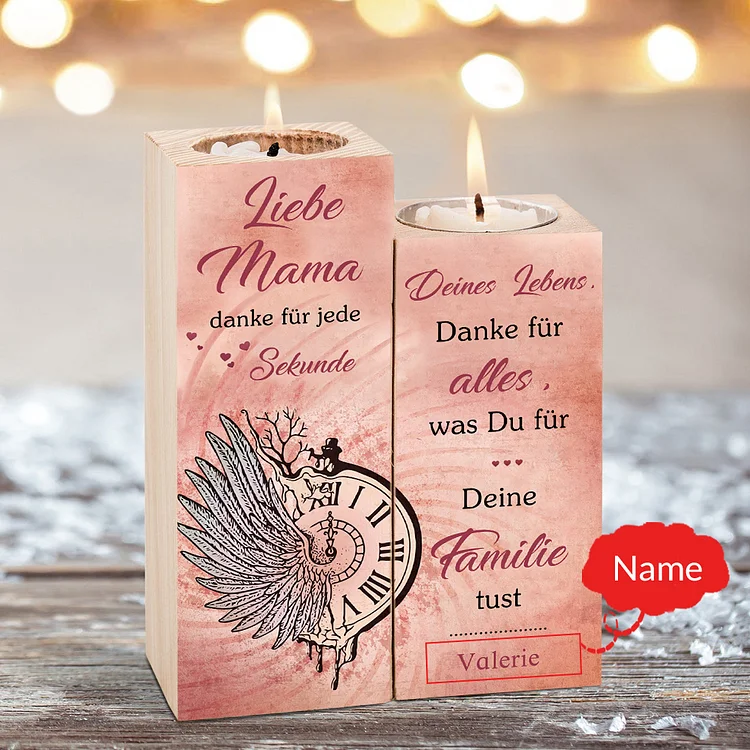 Kettenmachen Personalisierter Name Kerzenhalter-Liebe Mama Danke für alles, was Du für Deine Familie tust-Geschenk für Mutter