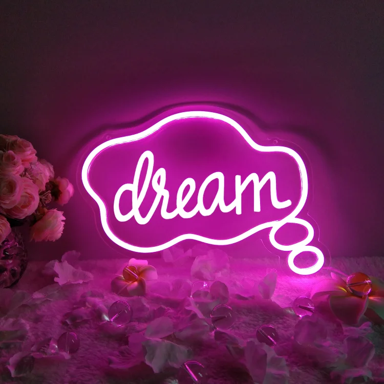Blanketcute-Personalized 100% Handmade Bubble LED Neon Sign with Your Kid's Name