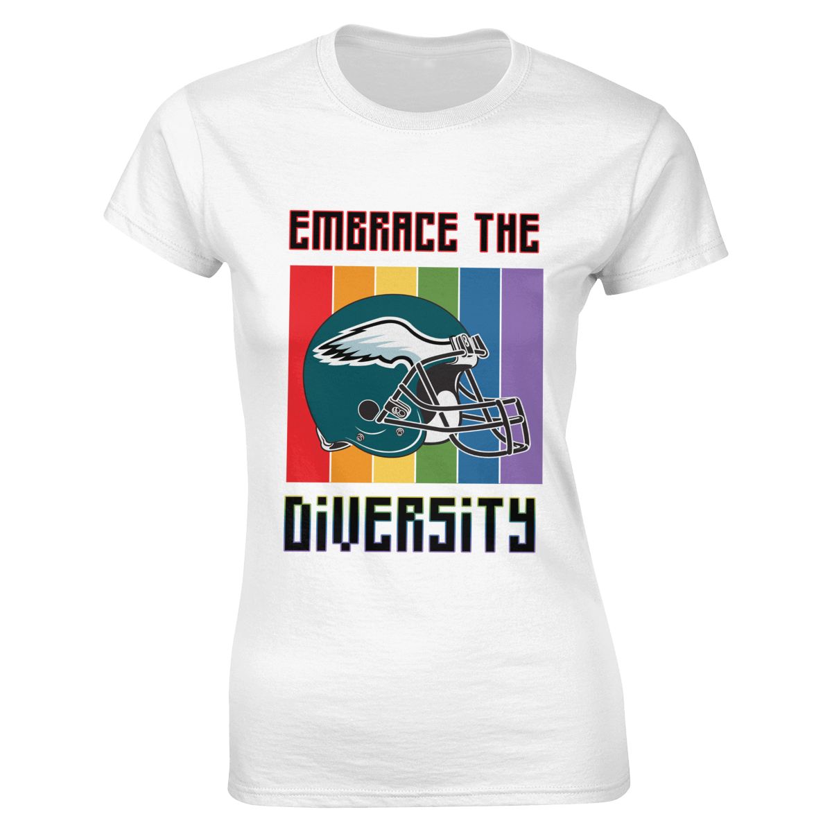 Philadelphia Eagles Embrace The Diversity Women's Crewneck T-Shirt