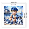 Boy And Puppy-11CT Stamped Cross Stitch 45*45cm/17.72*17.72in