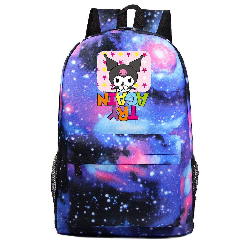 Mayoulove Kuromi Backpack Cute Design Lightweight for School and Outdoor Activities-Mayoulove