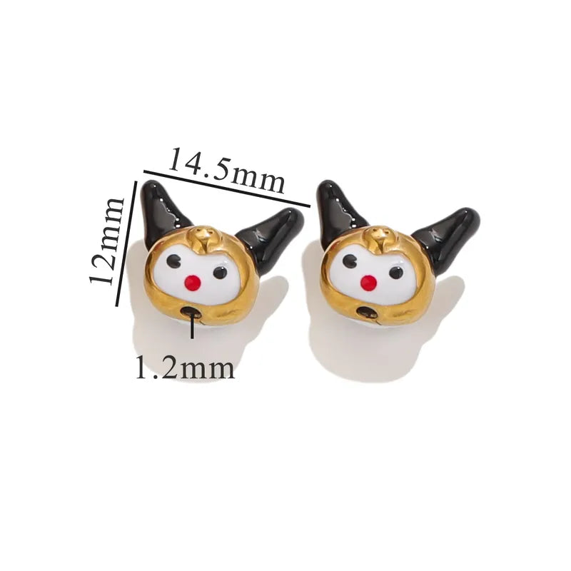 5 PCS/Package 12*16mm Hole 1~1.9mm 304 Stainless Steel Fruit Heart Shape Jewelry Accessories