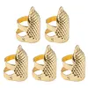 Cross-Stitch Tools Retro Adjustable Thimble Non-Slip Hand Sewing Thimble Ring