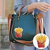 6Pcs DIY Diamond Painting Hamburger Keychain