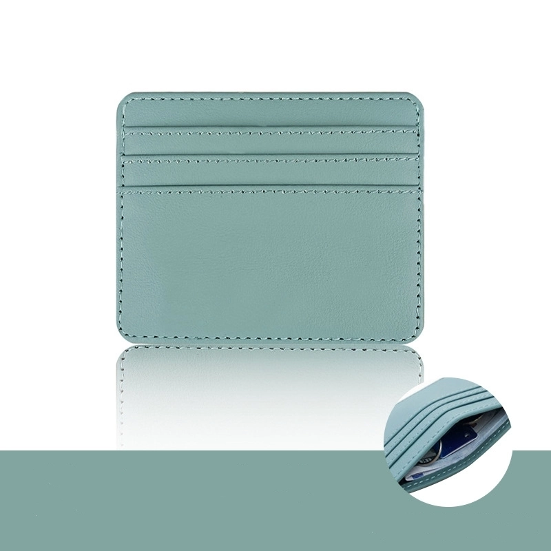 Unisex Solid Color Pu Leather Open Card Holders