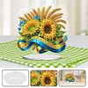 (US Local)Flower Double Sided Effect Table Top Diamond Painting Desktop Ornaments Kit (Sunflower B)