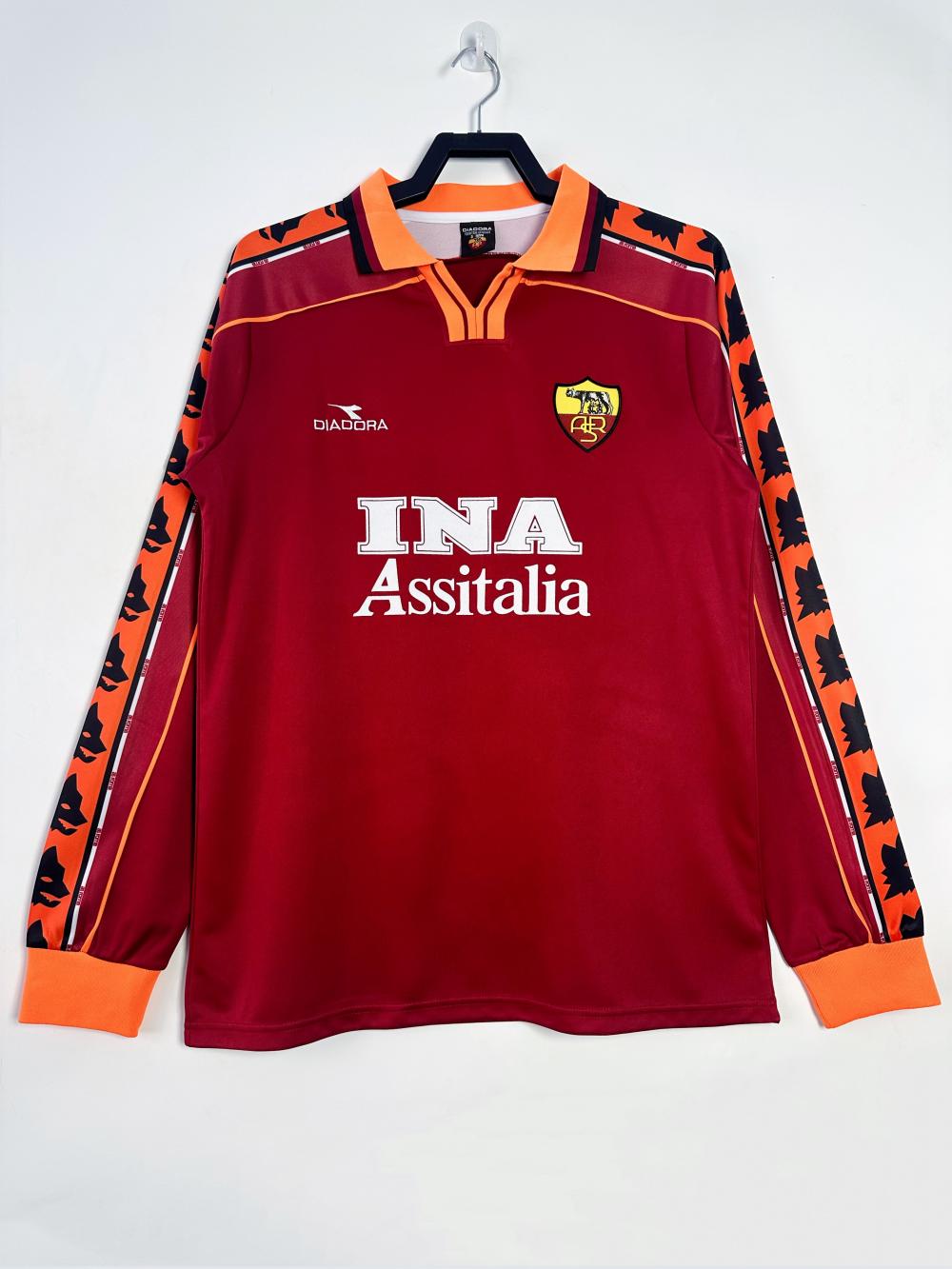 1998-1999 Retro Long Sleeve Roma Home Soccer Jersey 1:1 Thai Quality jersey|football shirt|football kit