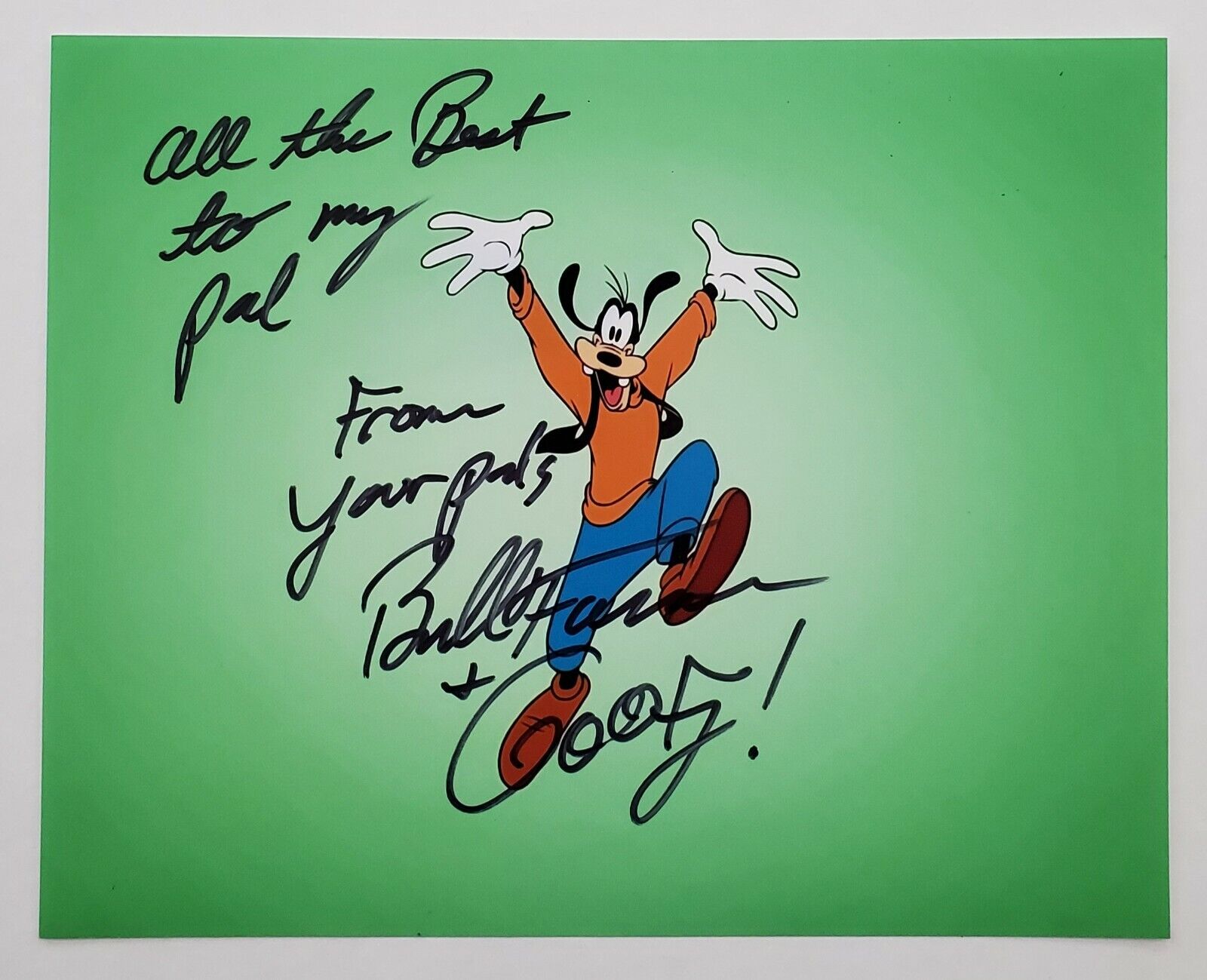 Bill Farmer Signed Goofy 8x10 Photo Poster painting A Goofy Movie Disney Inscription RAD