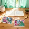 2 Pack Peacock DIY Diamond Art Spiral Notebook Kit 80 Pages No Lines