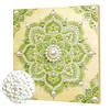 DIY Pearl Painting Green Mandala for Home Decor with Frame(30*30cm)