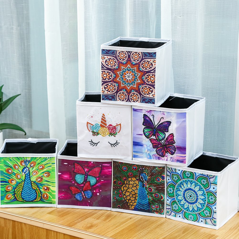 DIY Diamond Painting Folding Storage Box Diamond Manual Craft Art Kit Gifts