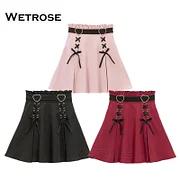[Wetrose] Jirai Kei Skirt Japanese Cute Mine Style Dress Red Black Pink Kawaii y2k Oversize Plus Size