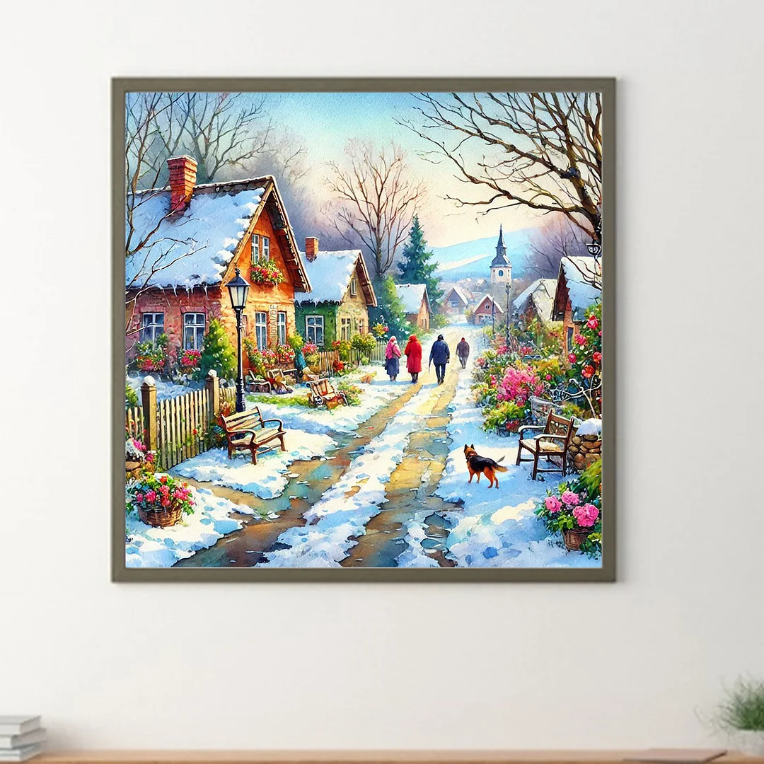 Diamond Painting - Full Round Drill - Winter(Canvas|40*40cm)