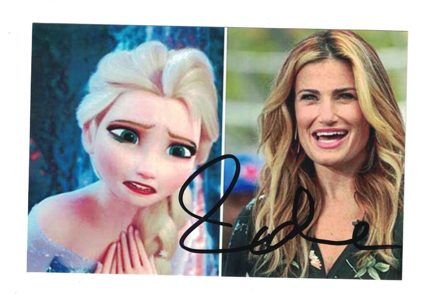 Idina Menzel Signed Autographed 4 x 6 Photo Poster painting Actress Elsa Frozen