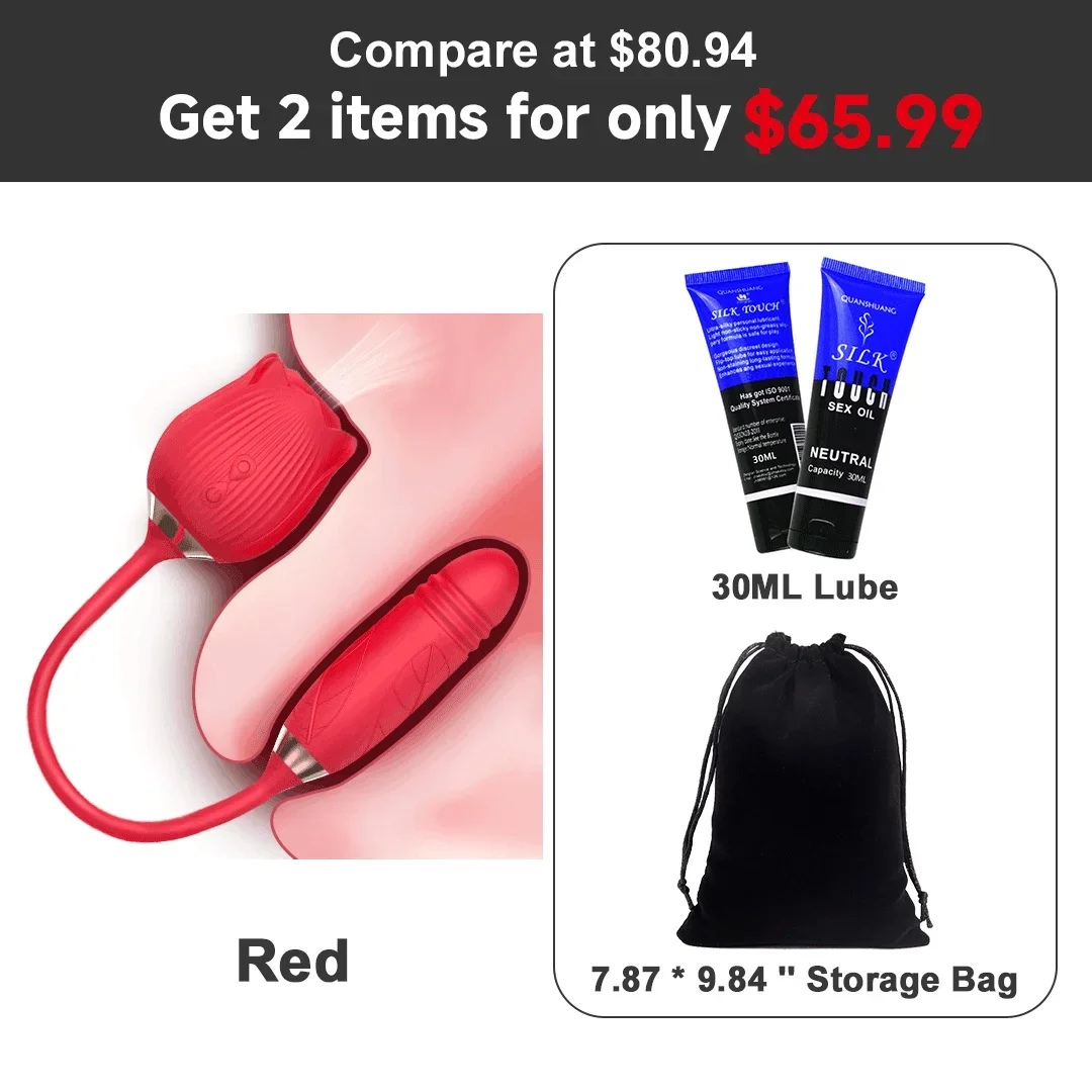 The Rose Toy With Mini Bullet Sucking Vibrator