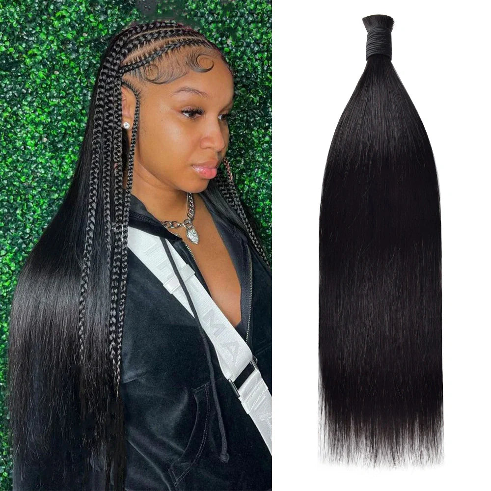 100% Human Hair Braid Styles Straight BORUIHAIR