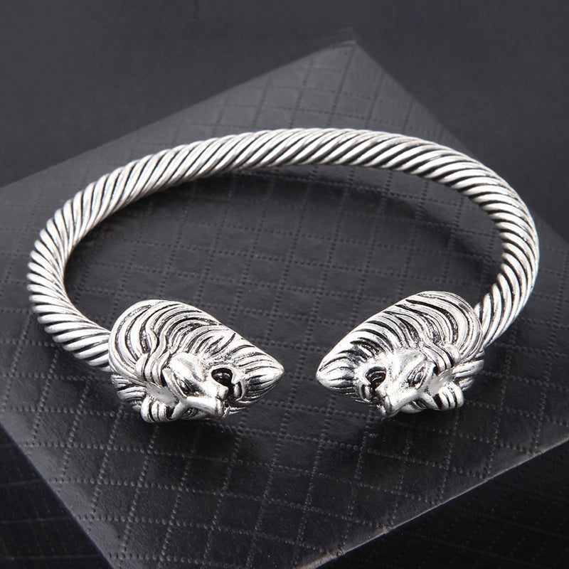 Exaggerated Lion Alloy Plating Men's Bangle