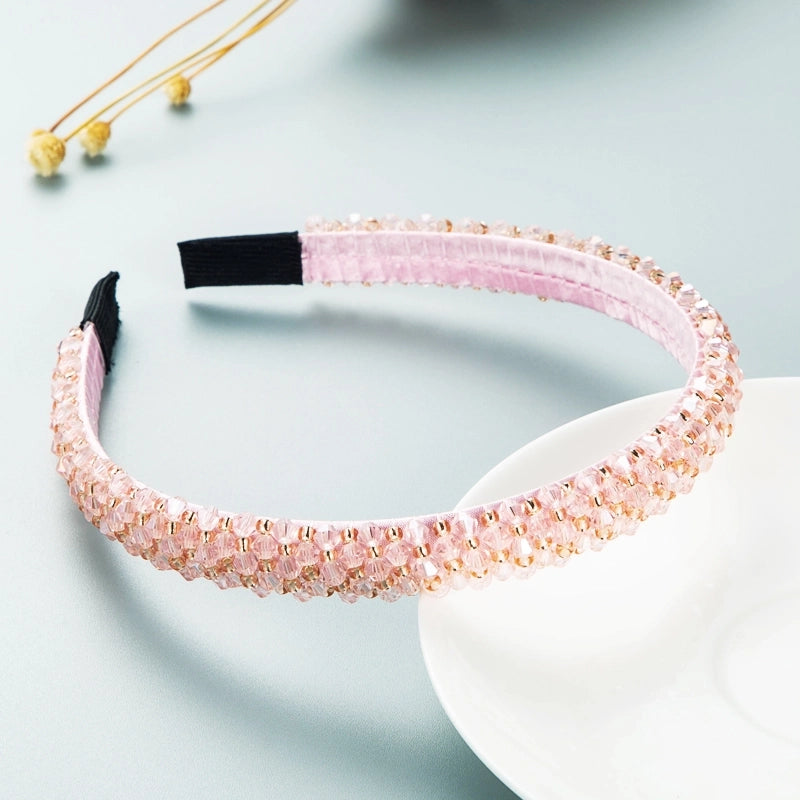 Women’s Casual Vacation Classic Style Color Block Alloy Rhinestone Glass Inlay Rhinestones Hair Band