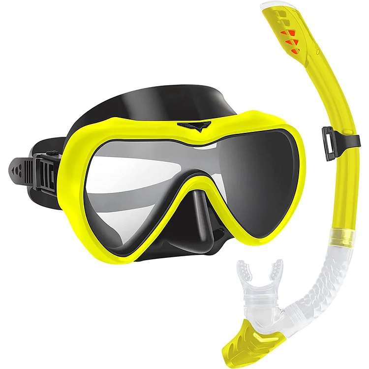 Anti fog tempered glass snorkeling mask for swimming, snorkeling and Scuba diving, professional adult snorkeling equipment