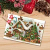 10PCS diy Weihnachten Diamant Kunst Kristall Rubbelkarte handgemachte Geschenkkarte (Haus)