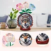 2026 Calendar DIY Diamond Art Kit Indian Wolf Wooden Diamond Painting Calendar