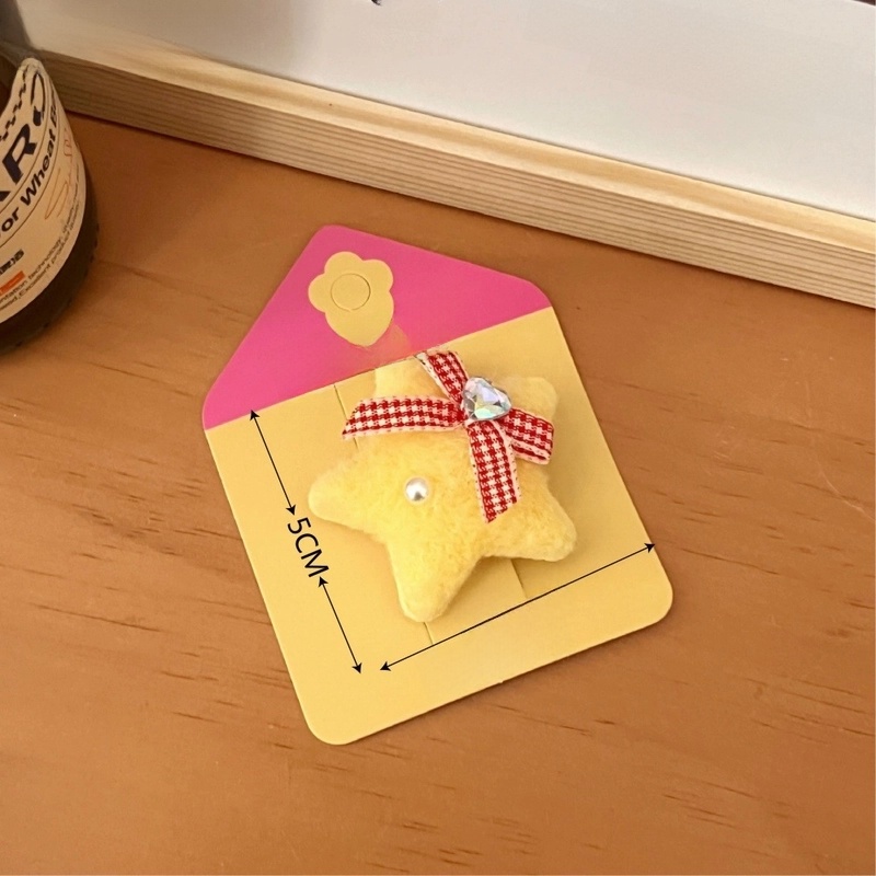 Cute Sweet Women’s Star Heart Shape Plush Hair Clip