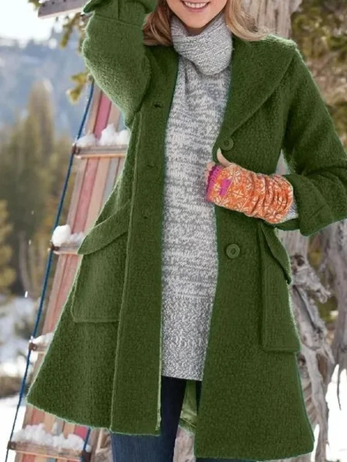 Women's Solid Color Casual Long Sleeve Jacket Cardigan