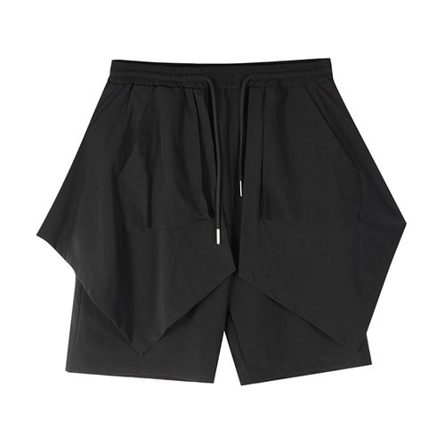 Dawfashion-Dark Fake Two Piece Shorts-Yamamoto Diablo Clothing