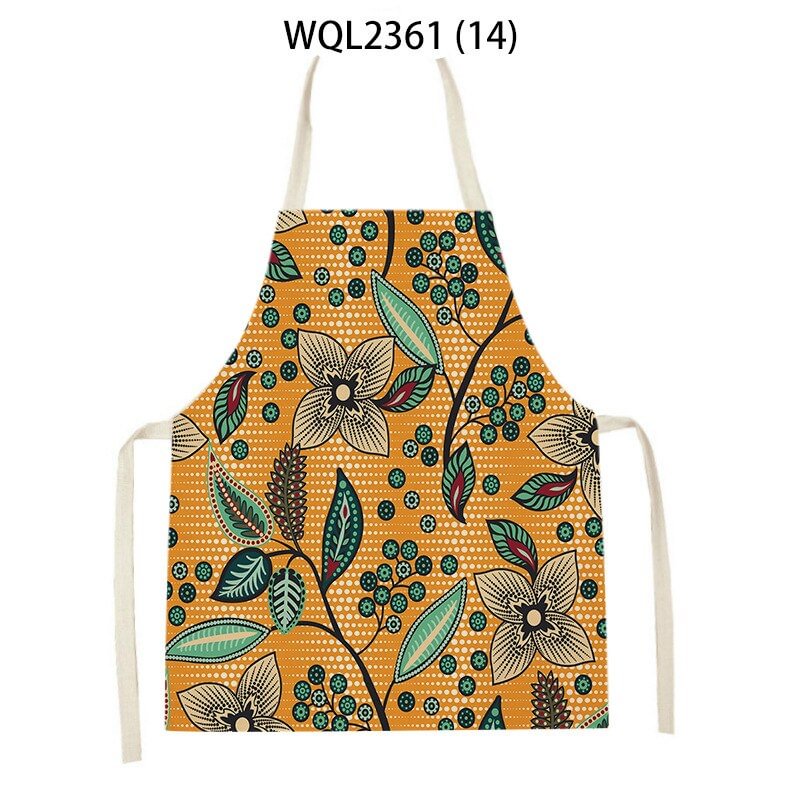 Linen Kitchen Apron - Plant Floral letclo DZ0126