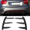 1 Pair Car Rear Bumper Canards for Benz W176 A200 A250 A260 A45 (Glossy Black)