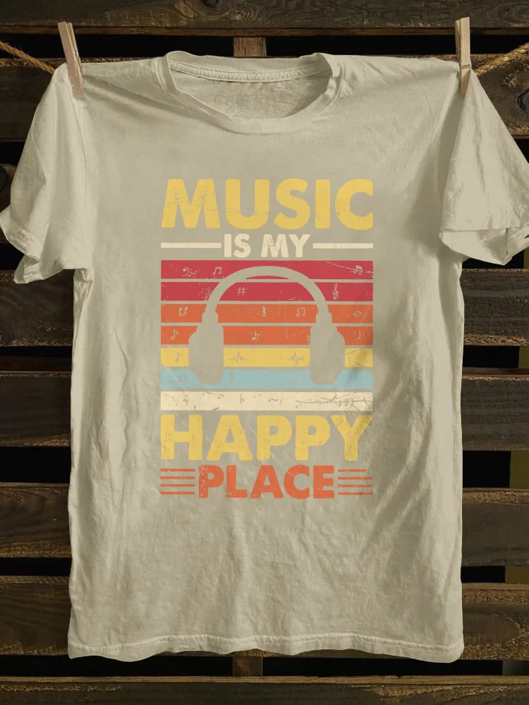 Music Is My Happy Place T-shirt