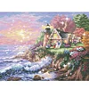 Seaside Garden Lake - 9CT Full Beaded Cross Stitch Kit(55x43cm)