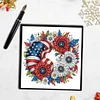 Special Shaped Independence Day Wreath 5D DIY Diamond Art Painting Notebook Kit