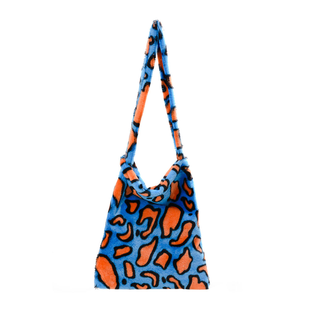 

Casual Colorful Shoulder Bag Autumn Plush Large Capacity Tote Handbag, 501 Original