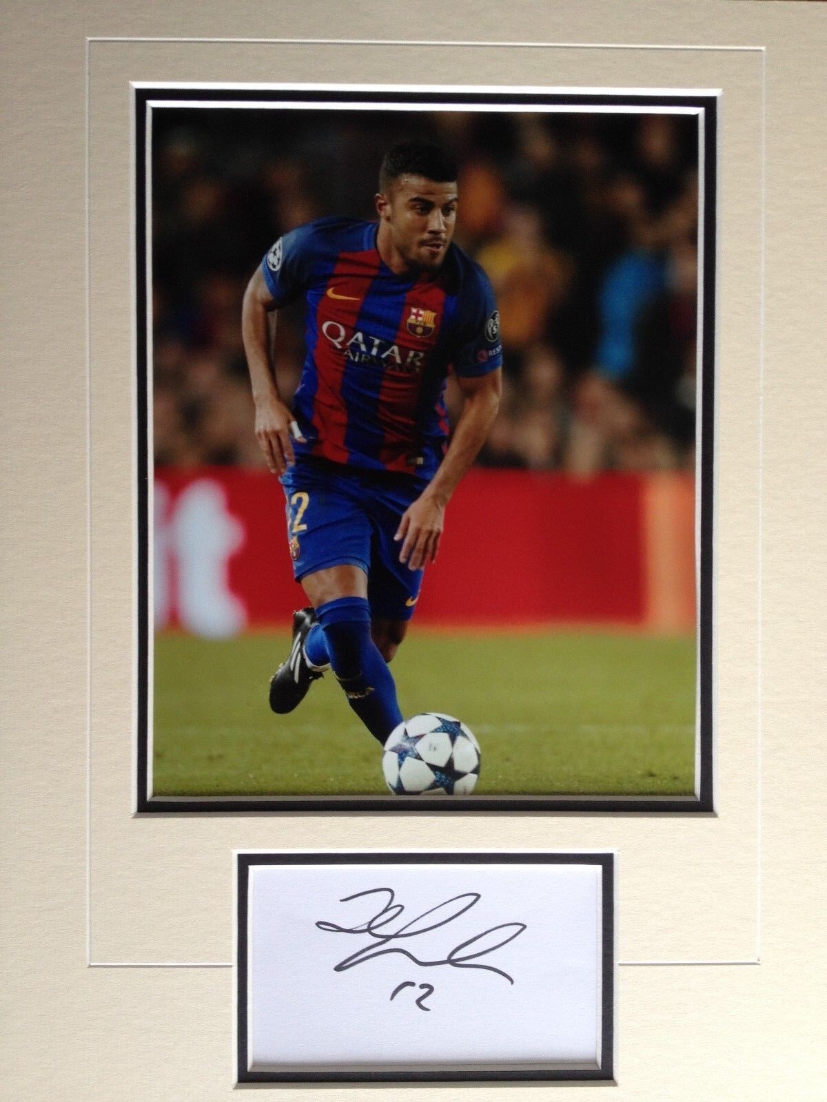 RAFINHA - BARCELONA FOOTBALLER - EXCELLENT SIGNED Photo Poster painting DISPLAY