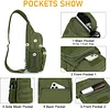 Taktisch Brusttasche Military Schultertasche Tactical Chest Sling Pack MOLLE Armee Crossbody Bag Milit&auml;risch Umh&auml;ngetasche Mini Single Strap Rucksack f&uuml;r Reisen Wandern Camping