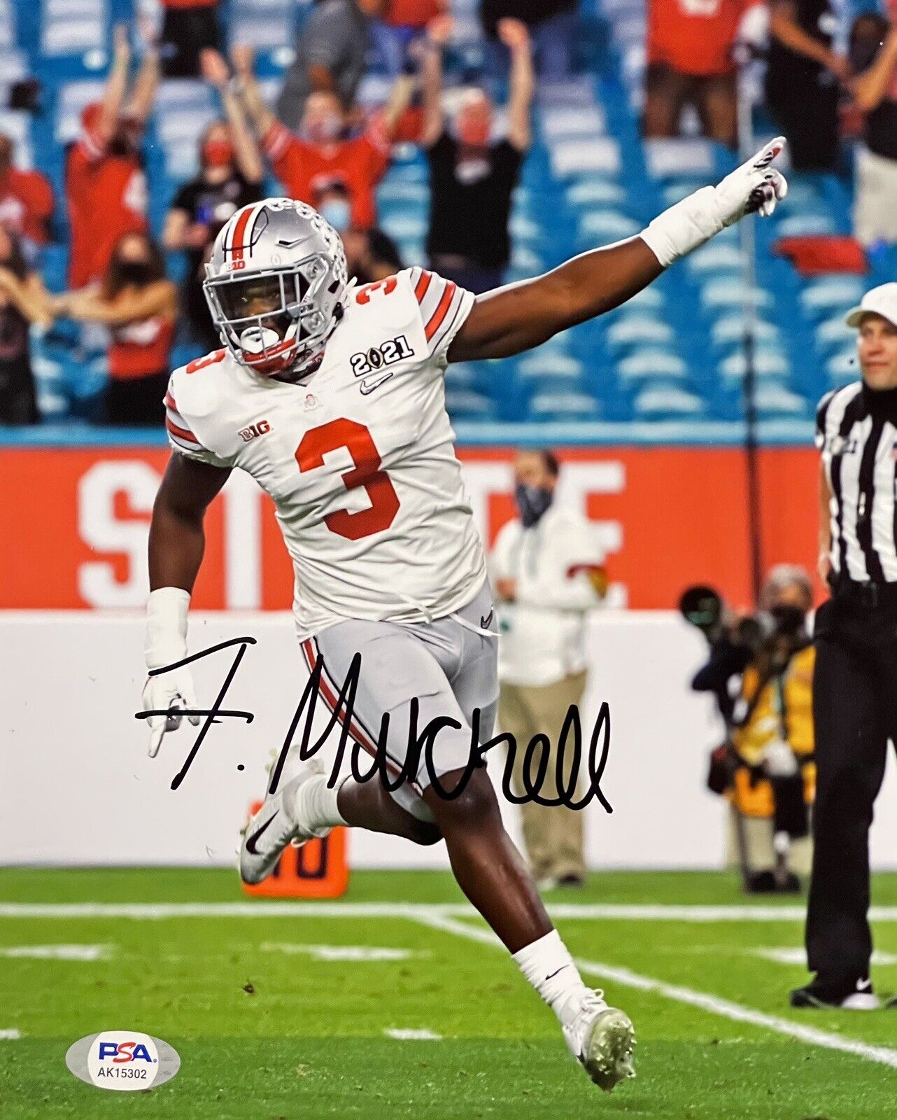 Teradja Mitchell Signed Autographed Ohio State Buckeyes 8x10 Photo Poster painting PSA/DNA