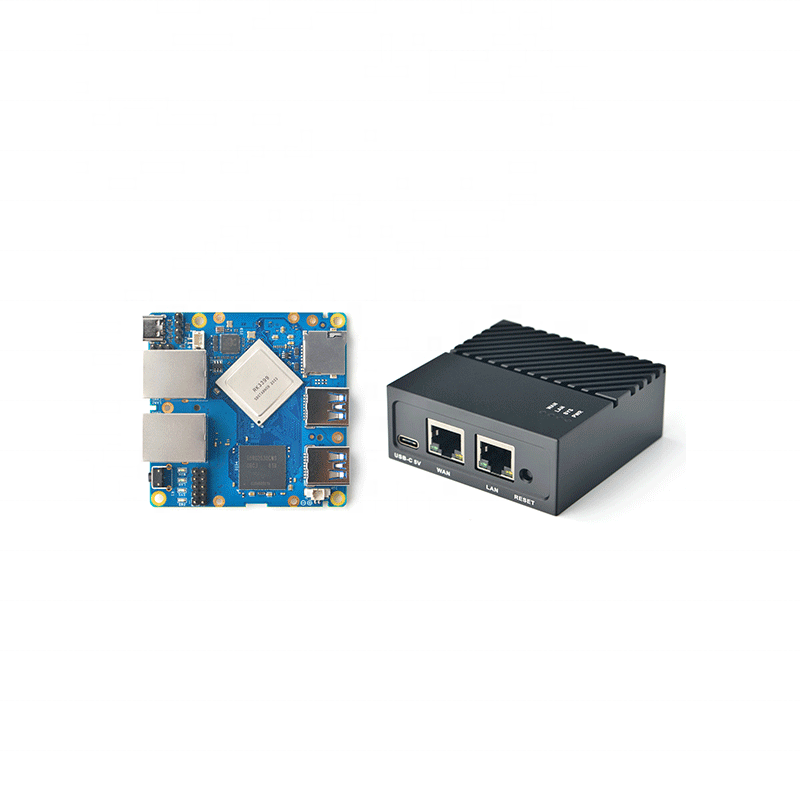 NanoPi R4S Wireless Mini Router 4GB RK3399 SoC Dual Gigabit Ethernet Port Development Board With CNC Shell For IOT NAS