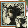 Crow Witch-11CT Stamped Cross Stitch 40*40cm tapestrymarket